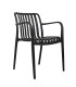 MODESTO krzesło STRIPS ARM czarne  -  polipropylen
