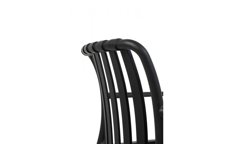 MODESTO krzesło STRIPS ARM czarne  -  polipropylen