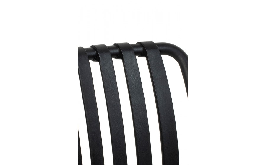 MODESTO krzesło STRIPS ARM czarne  -  polipropylen