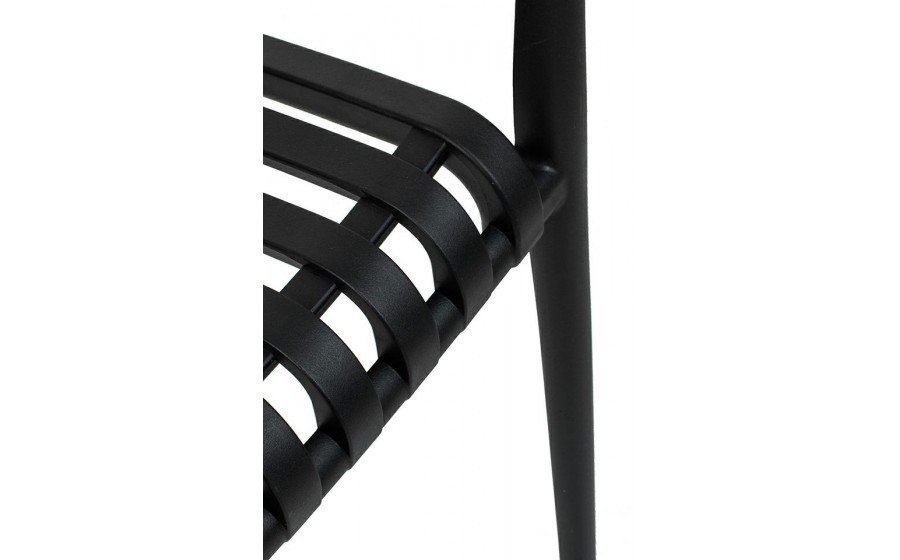 MODESTO krzesło STRIPS ARM czarne  -  polipropylen
