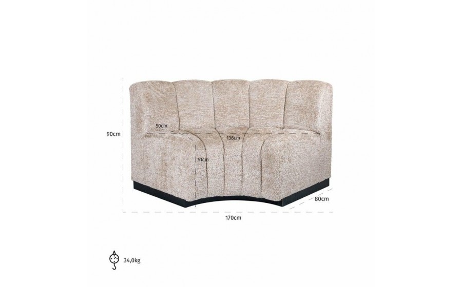 RICHMOND sofa narożna HILLPARK 1 beżowa