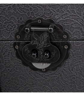 skrzynia dekoracyjna, KARE skrzynia VOYAGE L, czarna skrzynia, styl vintage, styl industrialny,