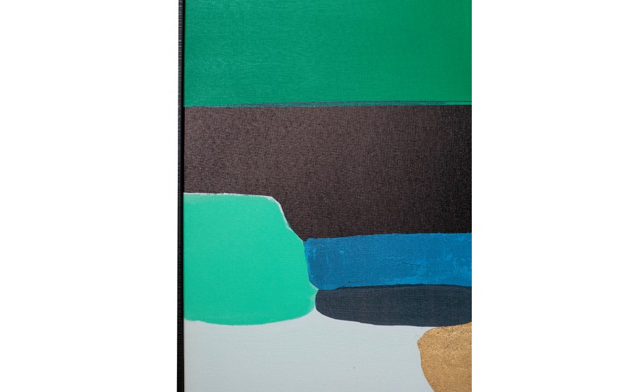 KARE obraz ABSTRACT SHAPES GREEN 73x143 cm