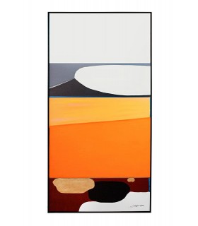 KARE obraz ABSTRACT SHAPES ORANGE 73x143 cm