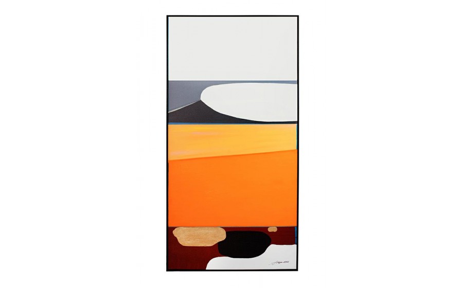 KARE obraz ABSTRACT SHAPES ORANGE 73x143 cm