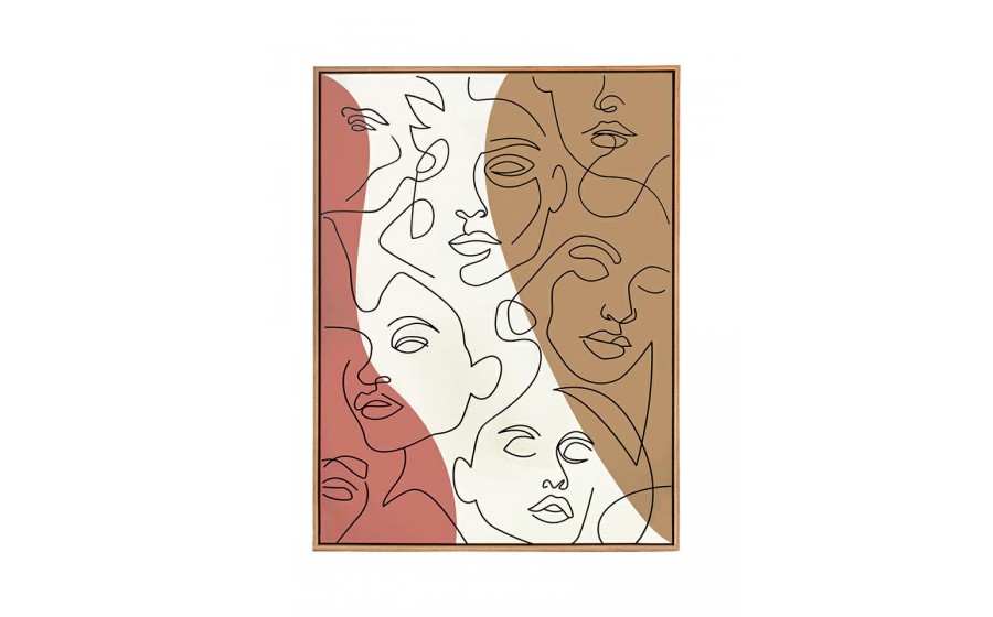 KARE obraz FACCIA ARTE TRI COLORE 90x120 cm