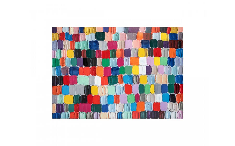 KARE obraz TOUCHED COLORFUL DOTS 200x140  cm