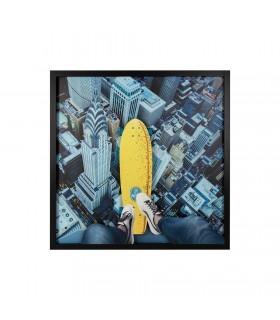 Obraz BIG CITY SKATER 130 x 130 cm