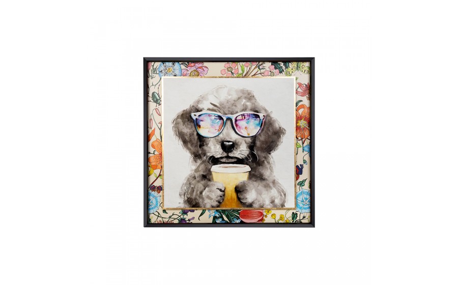 Obraz COFFEE DOG 100 x 100 cm