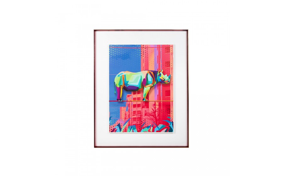 Obraz RHINO IN THE CITY 88 x 110 cm