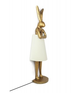 lampa podłogowa, designerska lampa, lampa Rabbit, oświetlenie nowoczesne, dekoracyjne oświetlenie, lampa z kloszem lnianym