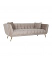 RICHMOND sofa HUXLEY KHAKI - welur, szczotkowane złoto