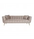 RICHMOND sofa HUXLEY KHAKI - welur, szczotkowane złoto