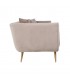 RICHMOND sofa HUXLEY KHAKI - welur, szczotkowane złoto