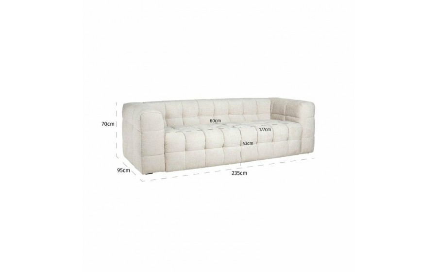 RICHMOND sofa MERROL biała - trudnopalna