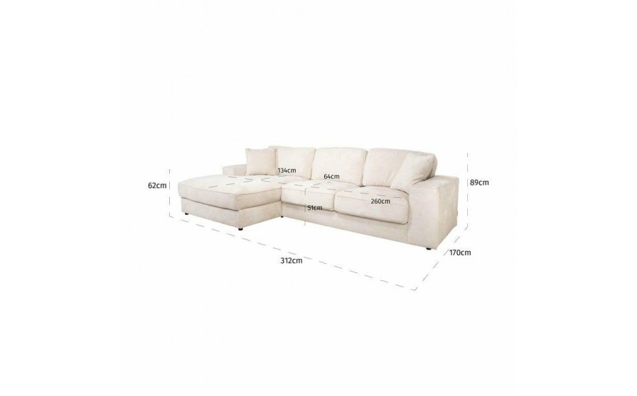 RICHMOND sofa narożna SANTOS L beżowa