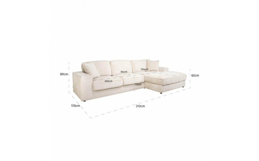 RICHMOND sofa narożna SANTOS R beżowa