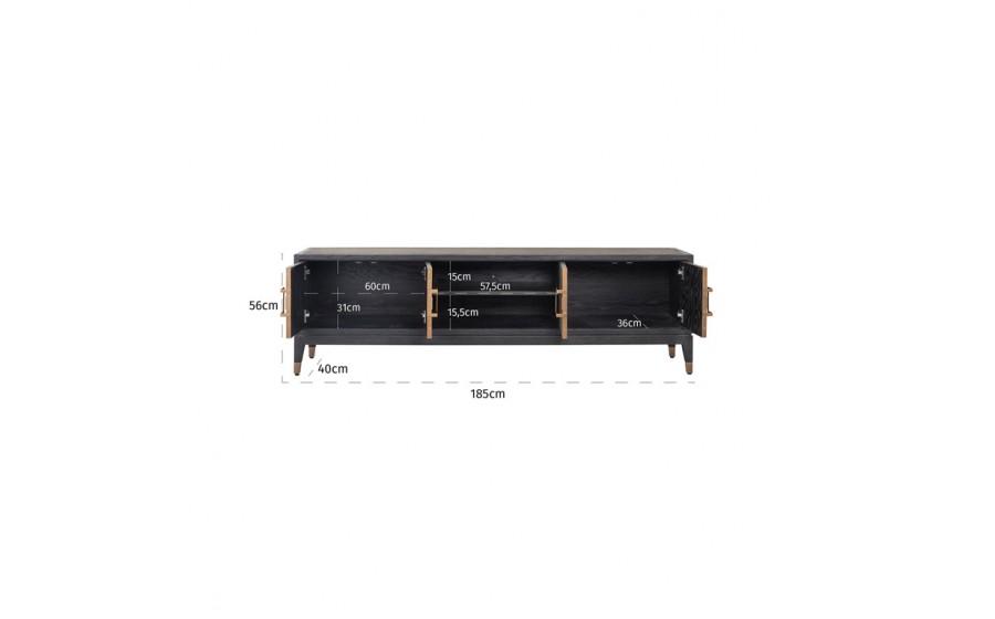 RICHMOND szafka RTV BLOOMINGVILLE - 4 drzwiowa