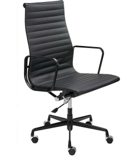 Fotel biurowy AERON PRESTIGE PLUS czarny - skóra naturalna, aluminium