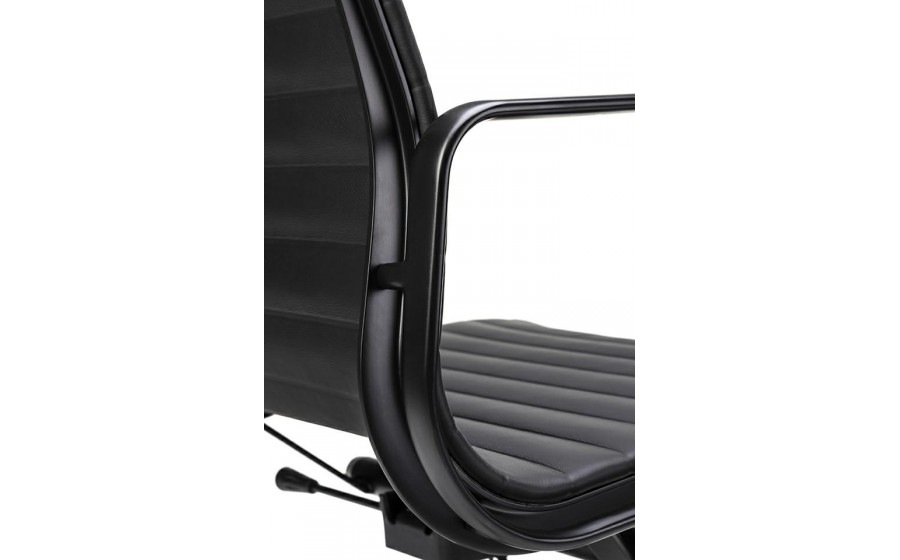 Fotel biurowy AERON PRESTIGE PLUS czarny - skóra naturalna, aluminium