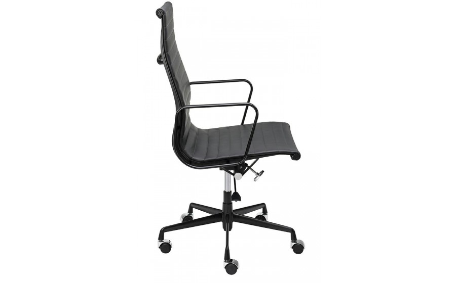 Fotel biurowy AERON PRESTIGE PLUS czarny - skóra naturalna, aluminium