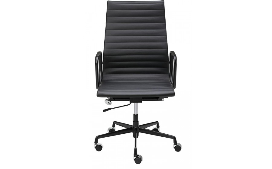 Fotel biurowy AERON PRESTIGE PLUS czarny - skóra naturalna, aluminium