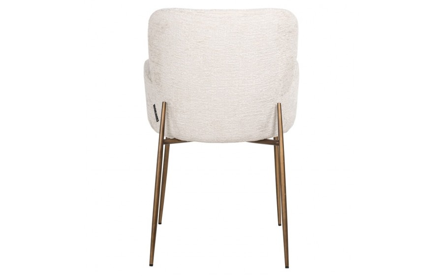 RICHMOND krzesło tapicerowane AMBER jasnobeżowe - trudnopalne