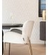 RICHMOND krzesło tapicerowane AMBER jasnobeżowe - trudnopalne
