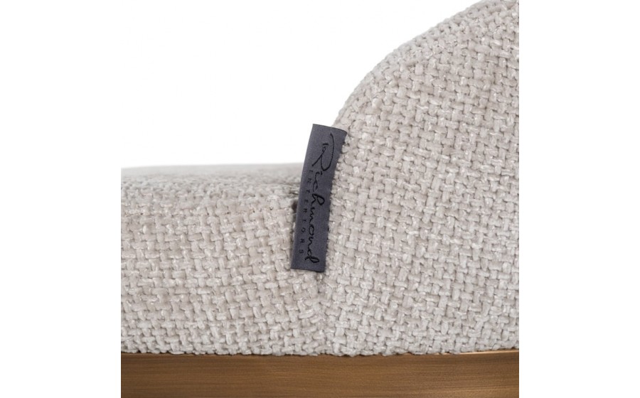 RICHMOND zestaw 2 krzeseł barowych BOLTON - tkanina, złota podstawa