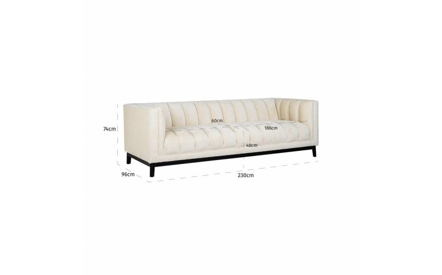 RICHMOND sofa BEAUDY biała - trudnopalna