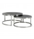 RICHMOND zestaw 2 stolików kawowych BLACKBONE SILVER
