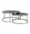 RICHMOND zestaw 2 stolików kawowych BLACKBONE SILVER