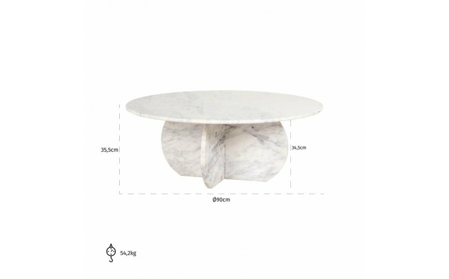 RICHMOND stolik kawowy HOLMES 90 marmur