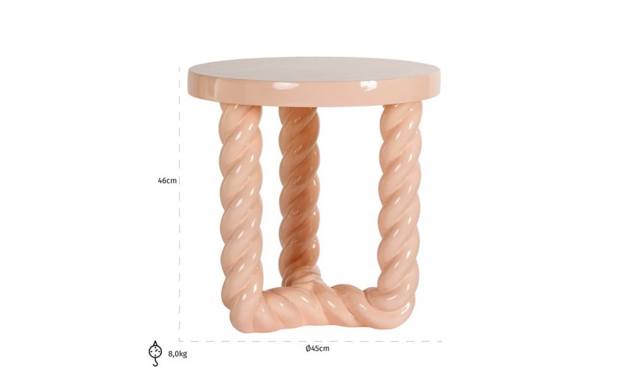 RICHMOND stolik kawowy ROSLY różowy