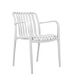 MODESTO krzesło STRIPS ARM białe - polipropylen