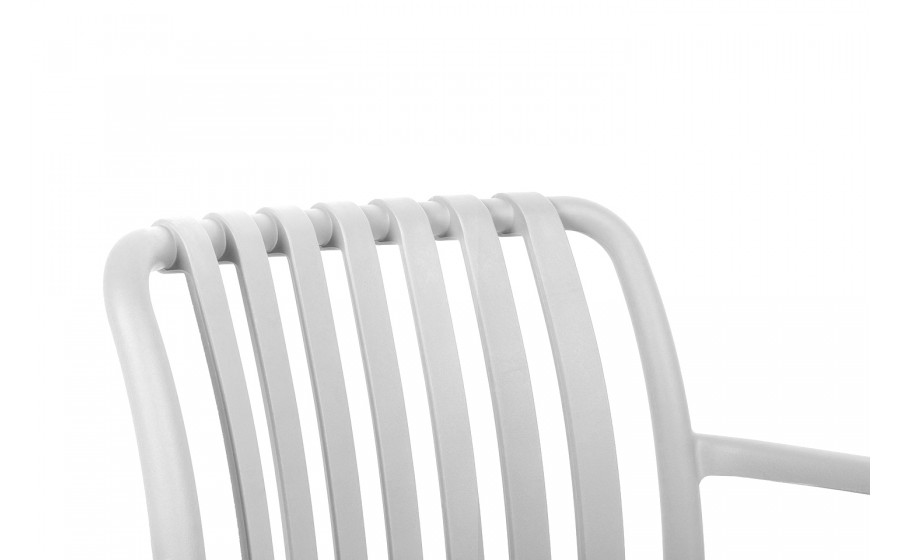 MODESTO krzesło STRIPS ARM białe -  polipropylen