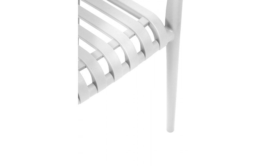 MODESTO krzesło STRIPS ARM białe -  polipropylen