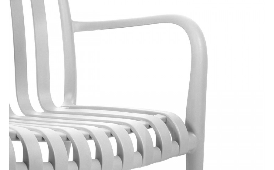 MODESTO krzesło STRIPS ARM białe -  polipropylen