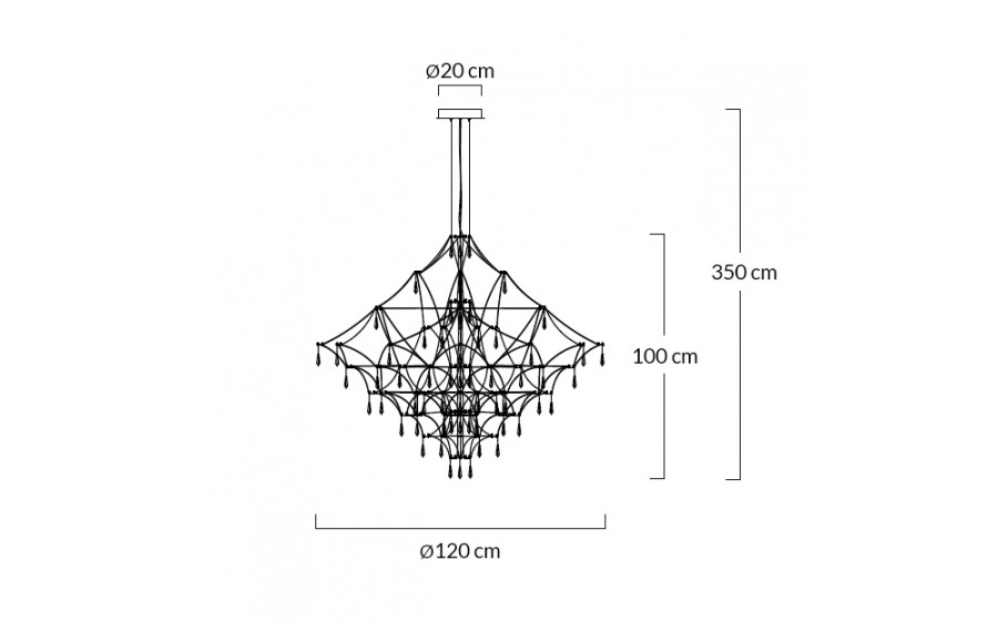 Lampa wisząca CONSTELATION 120 - LED, stal szczotkowana