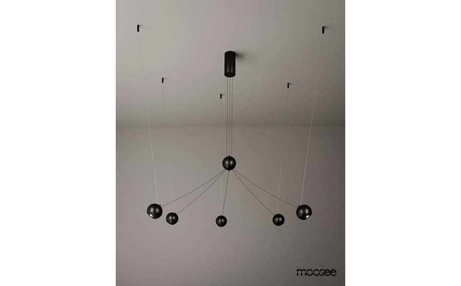 MOOSEE lampa wisząca OCTO 5 czarna