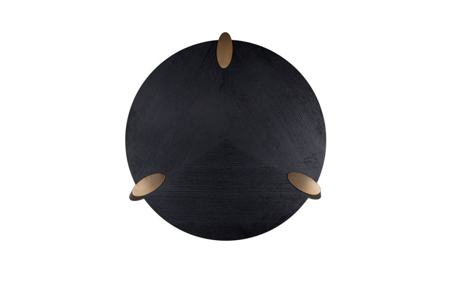 RICHMOND zestaw 2 stolików kawowych BRODY - czarny, mosiądz