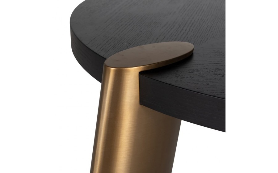 RICHMOND zestaw 2 stolików kawowych BRODY - czarny, mosiądz