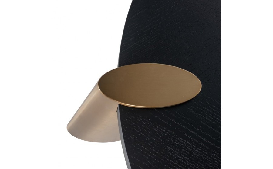 RICHMOND zestaw 2 stolików kawowych BRODY - czarny, mosiądz