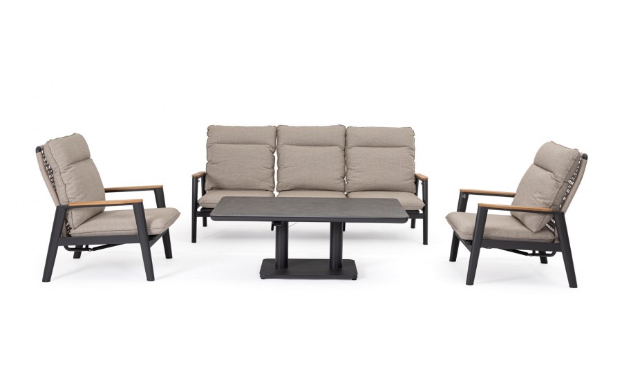 BIZZOTTO stół ogrodowy MIGUEL czarny