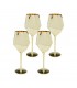 KARE komplet 4 kieliszków do wina  DIAMOND 660 ml złoty