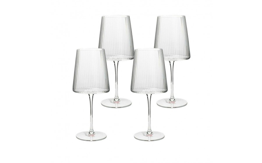 KARE komplet 4 kieliszków do wina RIFFLE  760 ml