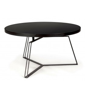 BIZZOTTO stolik kawowy ZAIRA 70 czarny szkło metal