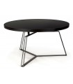BIZZOTTO stolik kawowy ZAIRA 70 czarny szkło metal