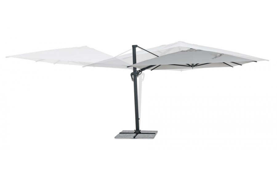 BIZZOTTO parasol ogrodowy INES jasny  szary