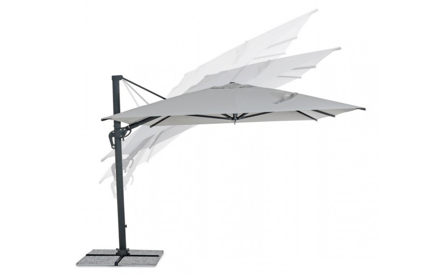 BIZZOTTO parasol ogrodowy INES jasny  szary